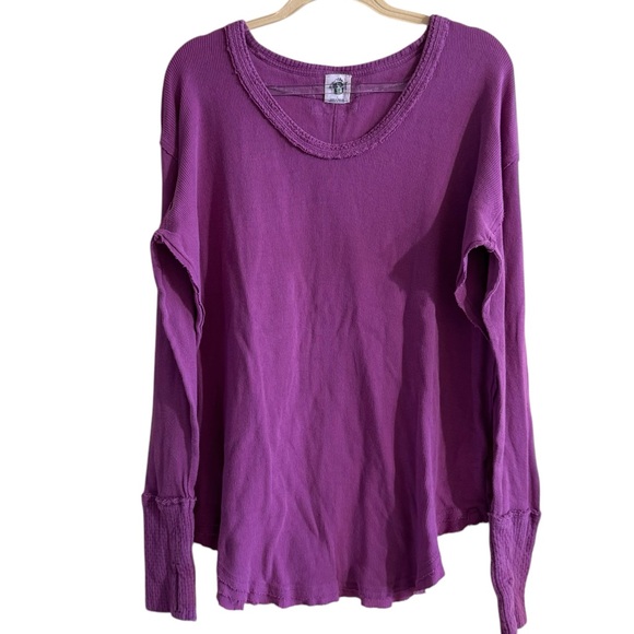 FREE PEOPLE We The Free Roll With it Thermal Lavender L - Picture 1 of 8